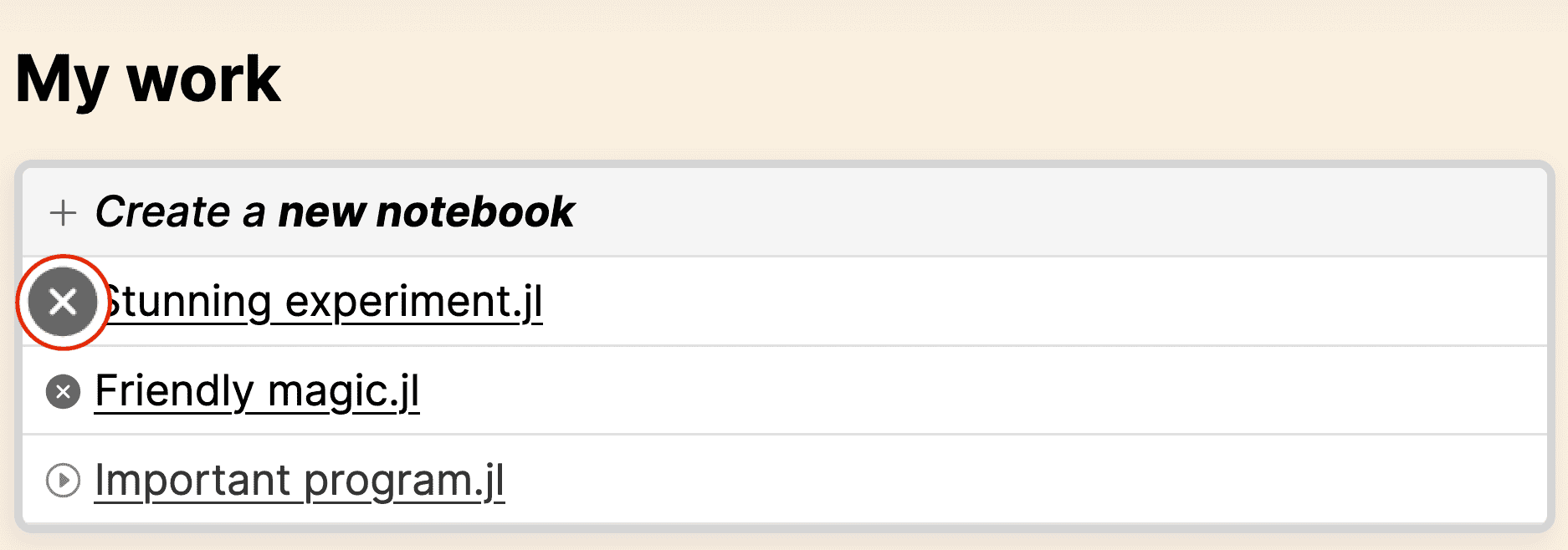 screenshot of the Save button in the top right corner of a notebook